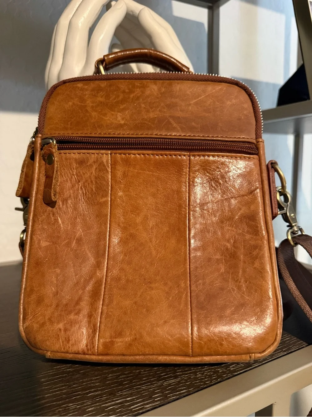Pi Uncle Men’s Messenger Leather Bag 10”x 8”